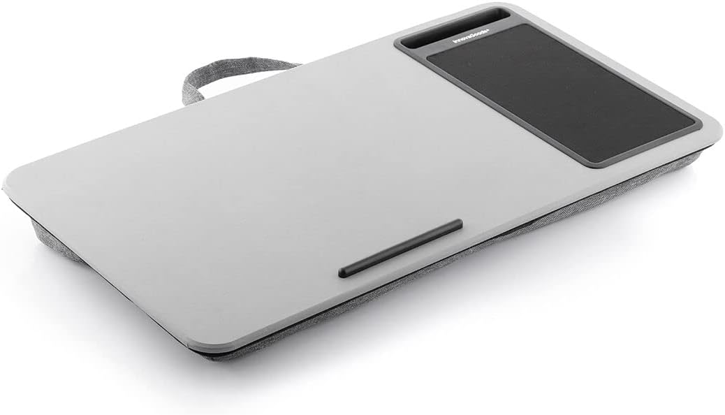 InnovaGoods Mesa Auxiliar XL Deskion - Soporte Portatil Ergonomico con Cojin y Alfombrilla
