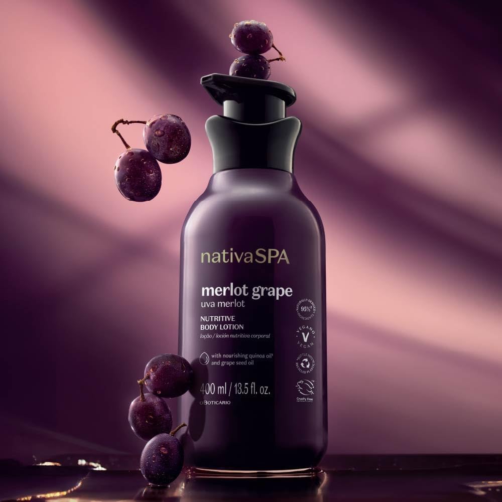 O Boticário Nativa SPA Uva Merlot Loción Corporal Hidratante Perfumada 400ml