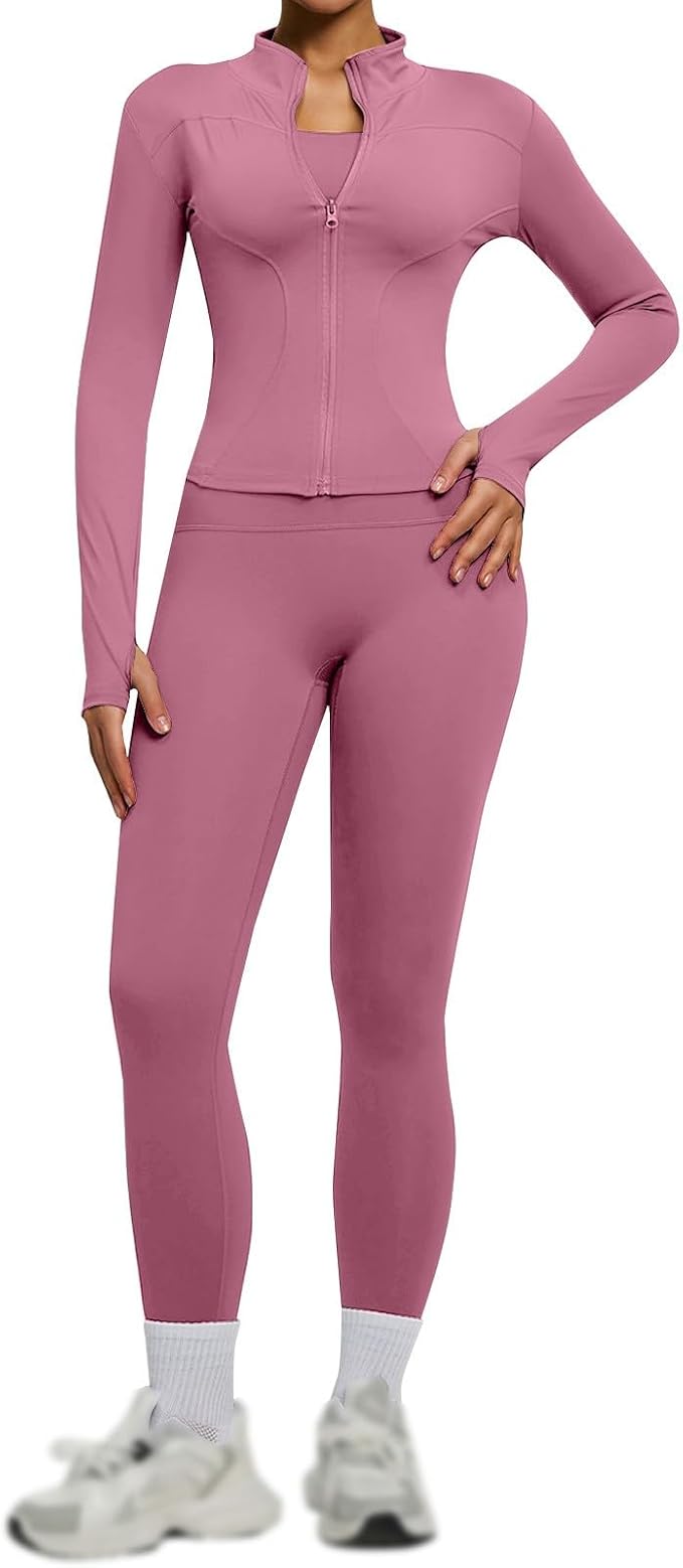 Conjunto Deportivo Mujer 2 Piezas - Leggings y Top Yoga Anticelulitis