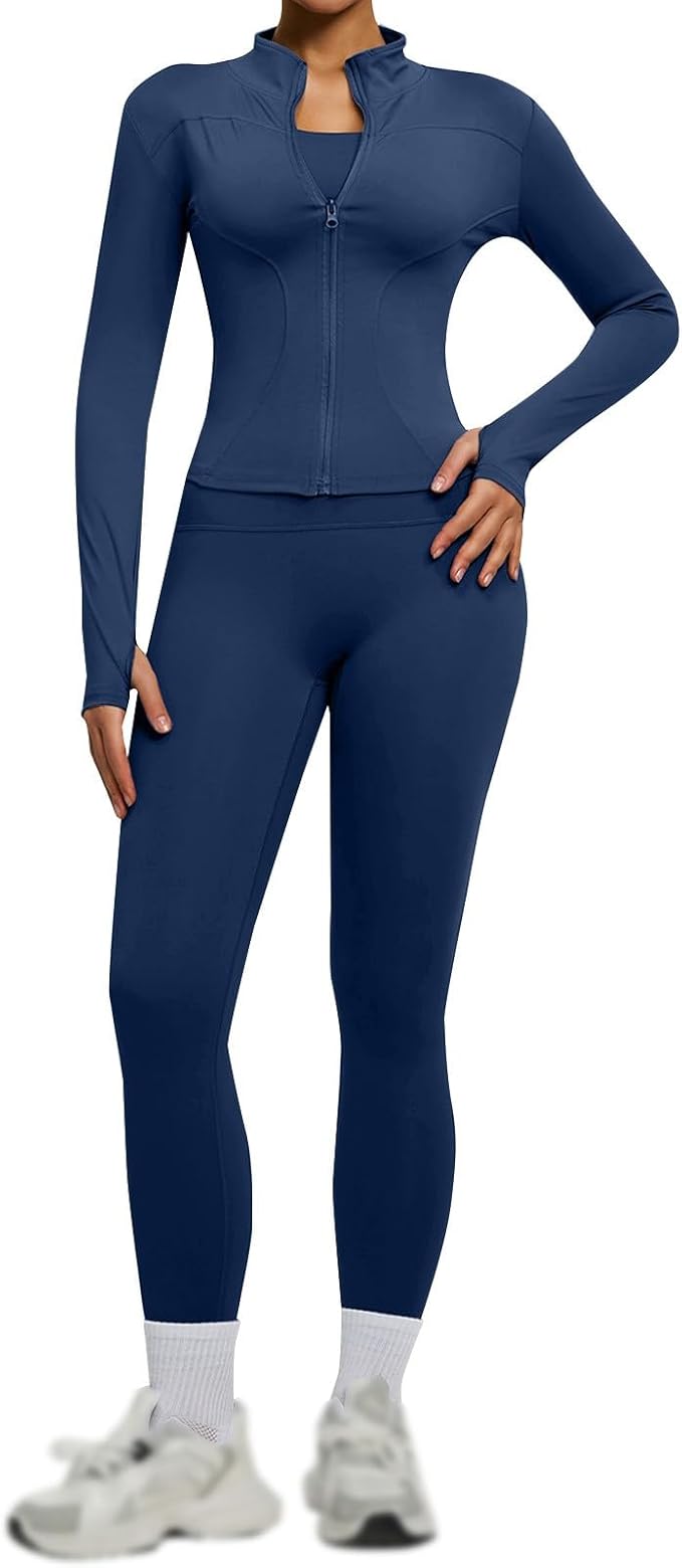 Conjunto Deportivo Mujer 2 Piezas - Leggings y Top Yoga Anticelulitis