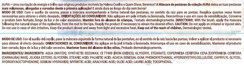 Aura by Helena Coelho Mascara de Pestañas Maquillaje  12ml