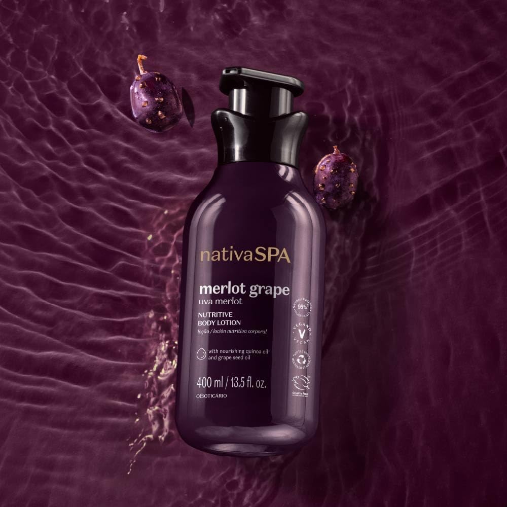 O Boticário Nativa SPA Uva Merlot Loción Corporal Hidratante Perfumada 400ml