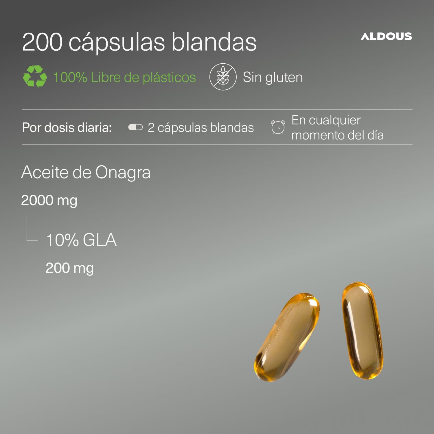 Aceite de Onagra 2000mg + GLA 200mg | Mujer – Aldous