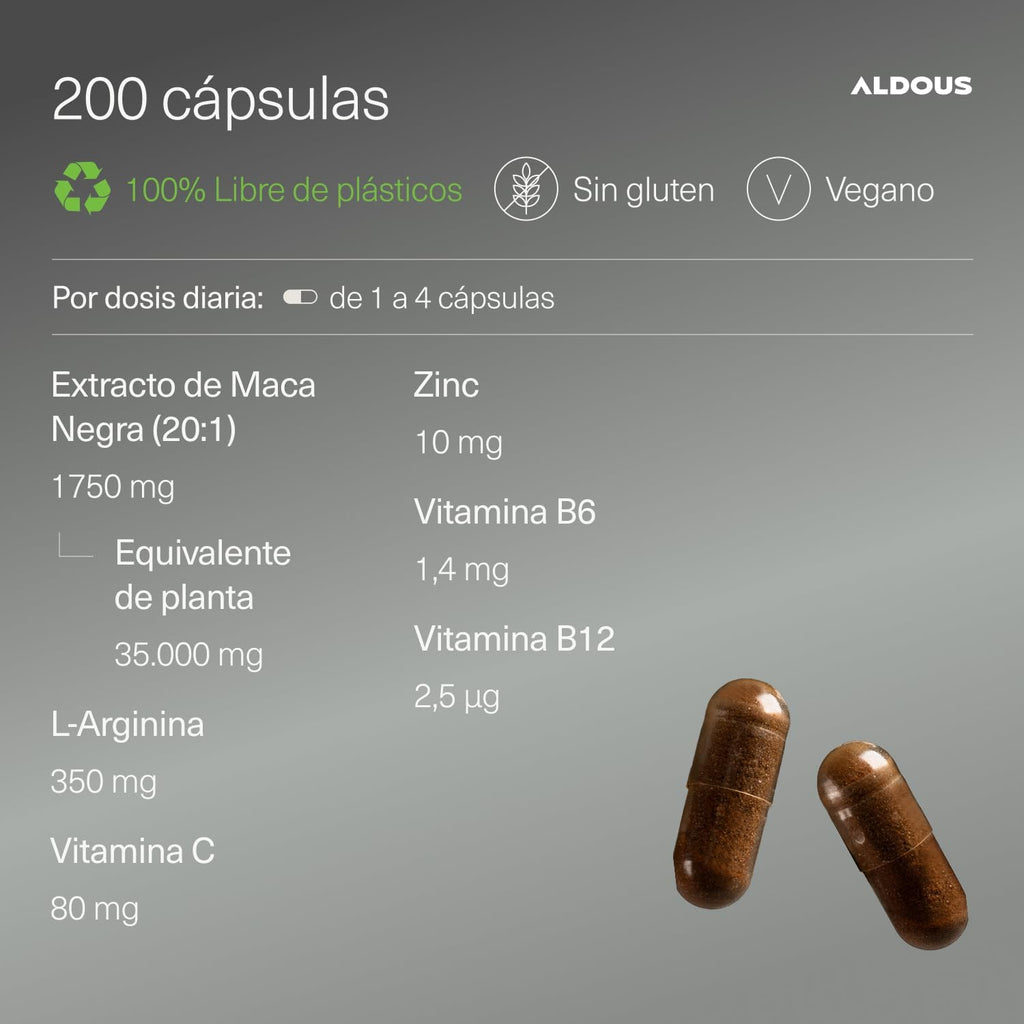Maca Negra Peruana Complex 35.000mg | Energía – Aldous