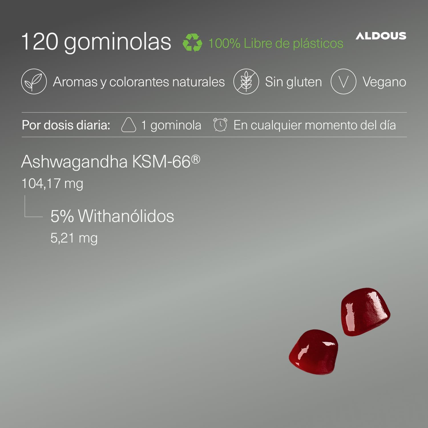 Ashwagandha Gominolas KSM-66 | Relajación y Energía – Aldous