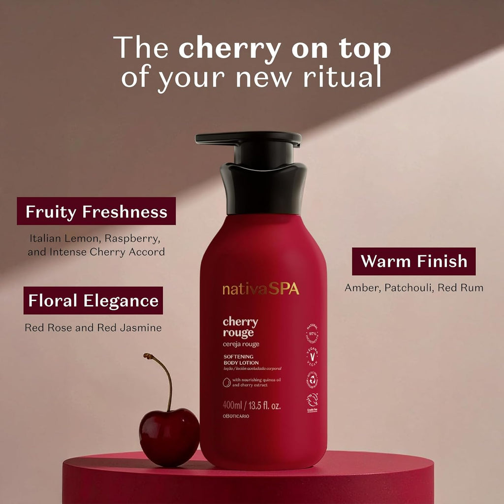 O Boticário Nativa SPA Cereza Rouge Loción Corporal Hidratante 400ml