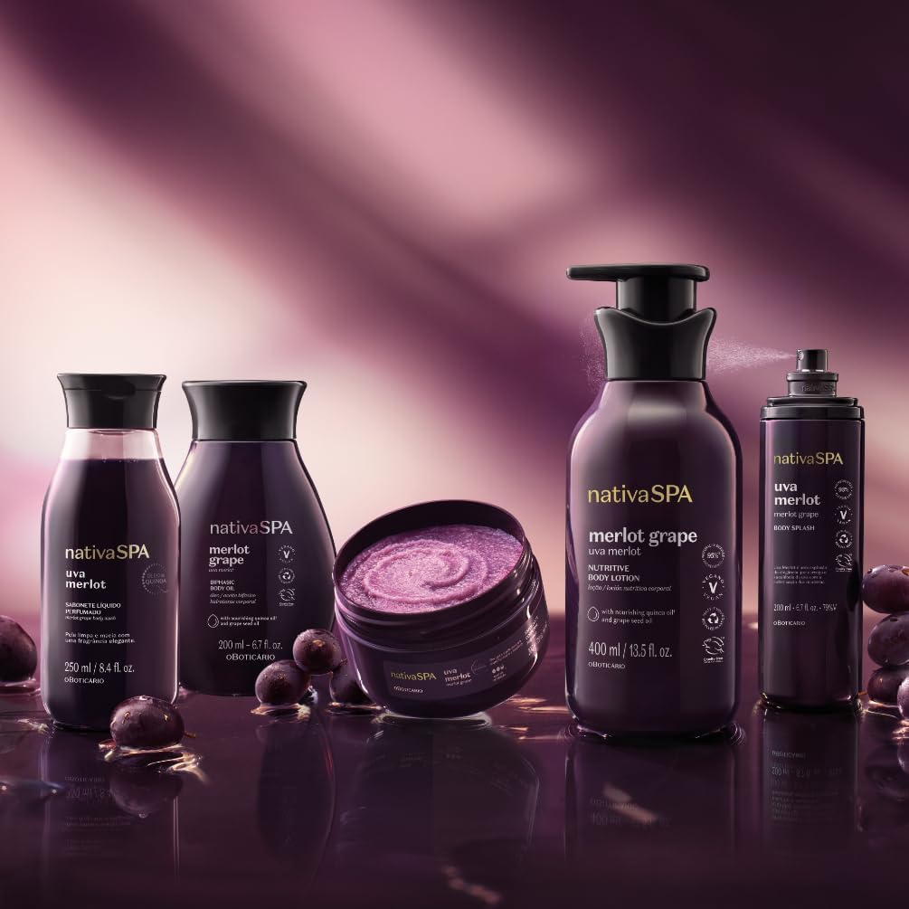 O Boticário Nativa SPA Uva Merlot Loción Corporal Hidratante Perfumada 400ml