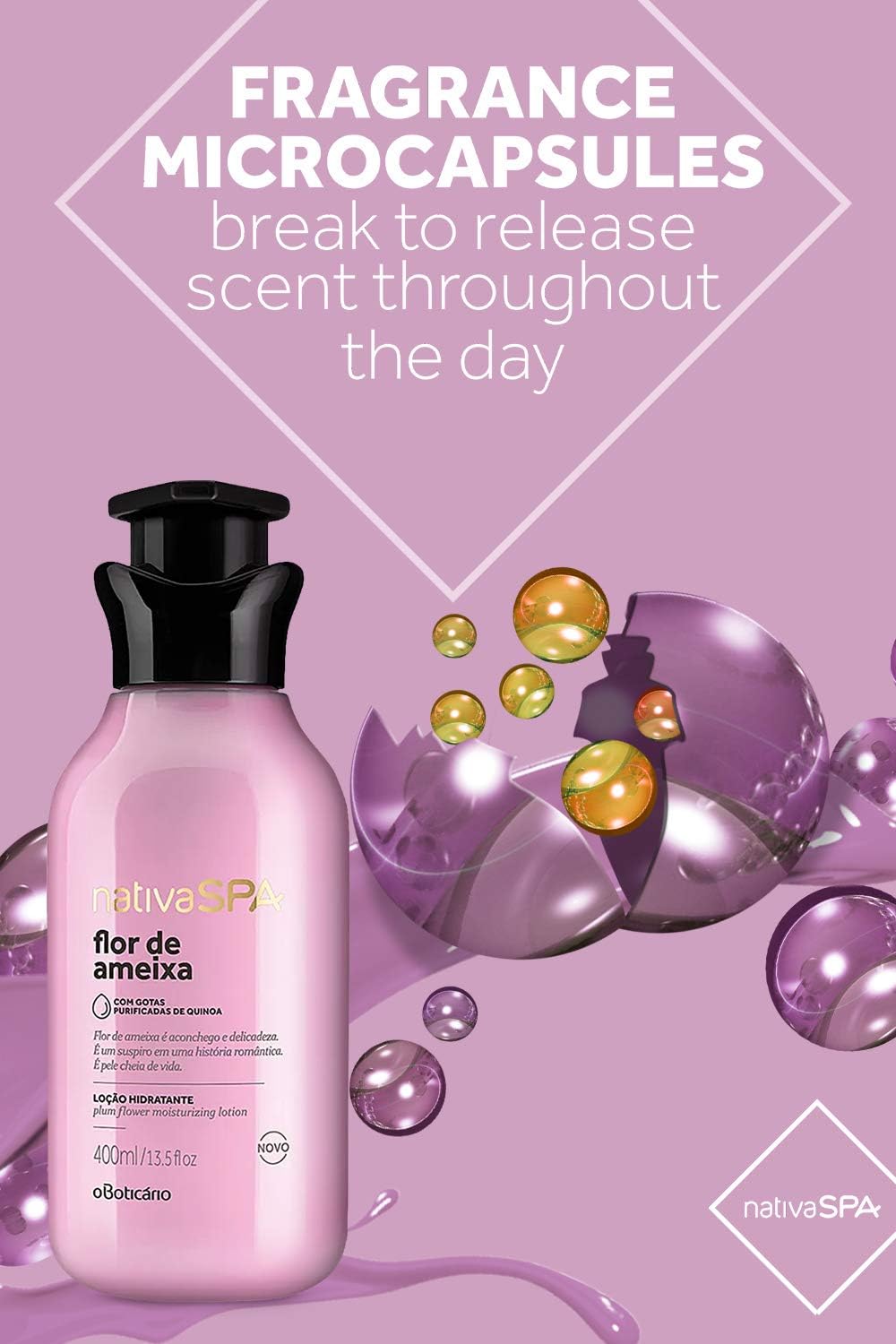 O Boticário Nativa SPA Flor de Ciruela Loción Corporal Hidratante 400ml