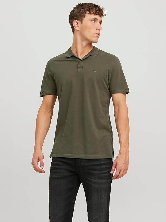 Jack & Jones Polo Hombre Jjepaulos - Slim Fit, 100% Algodón, Manga Corta