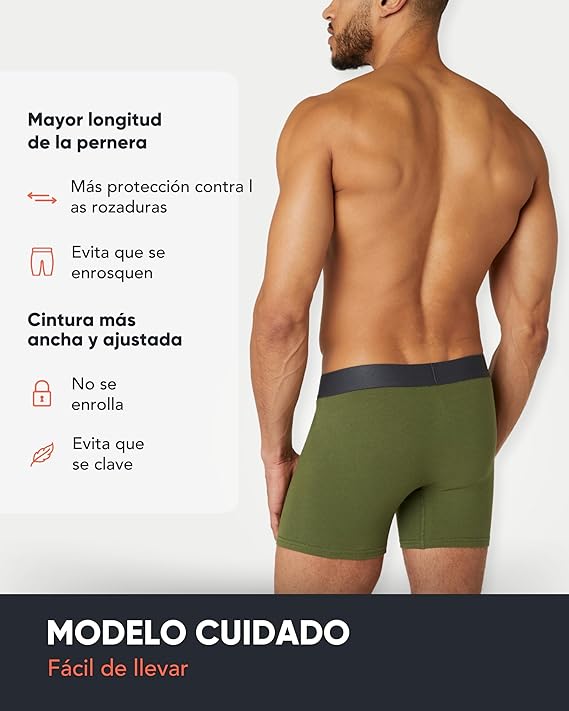FM London Pack de 7 Boxer Briefs para Hombre - Algodón Suave, Transpirable y Elastico