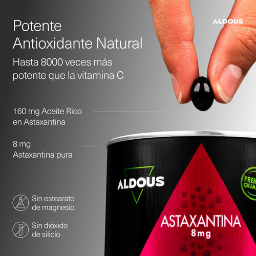 Astaxantina Natural 8mg | Antioxidante Potente – Aldous
