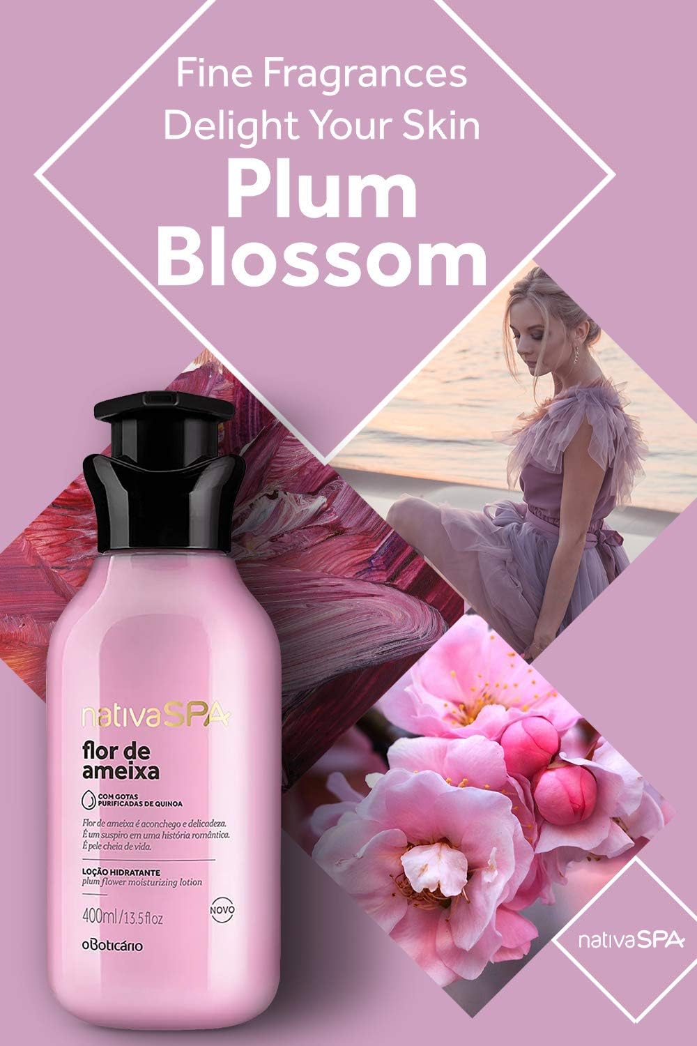 O Boticário Nativa SPA Flor de Ciruela Loción Corporal Hidratante 400ml
