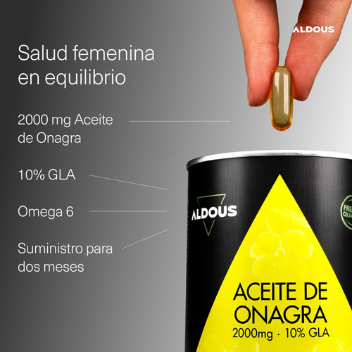 Aceite de Onagra 2000mg + GLA 200mg | Mujer – Aldous
