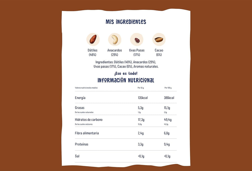 Barritas Nakd Cocoa Delight 18 x 35 g – Fruta y Frutos Secos Crudos, Sin Azúcar Añadido, Veganas