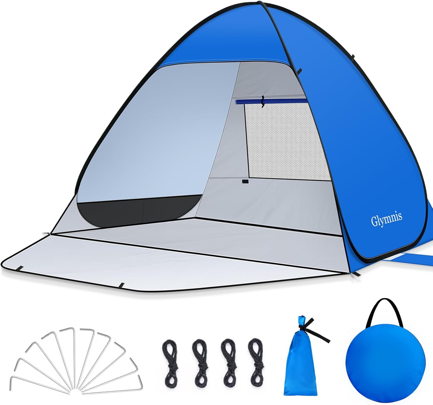 Glymnis Tienda de Playa Pop Up 2-3 Personas UPF 50+ Instantanea Portatil