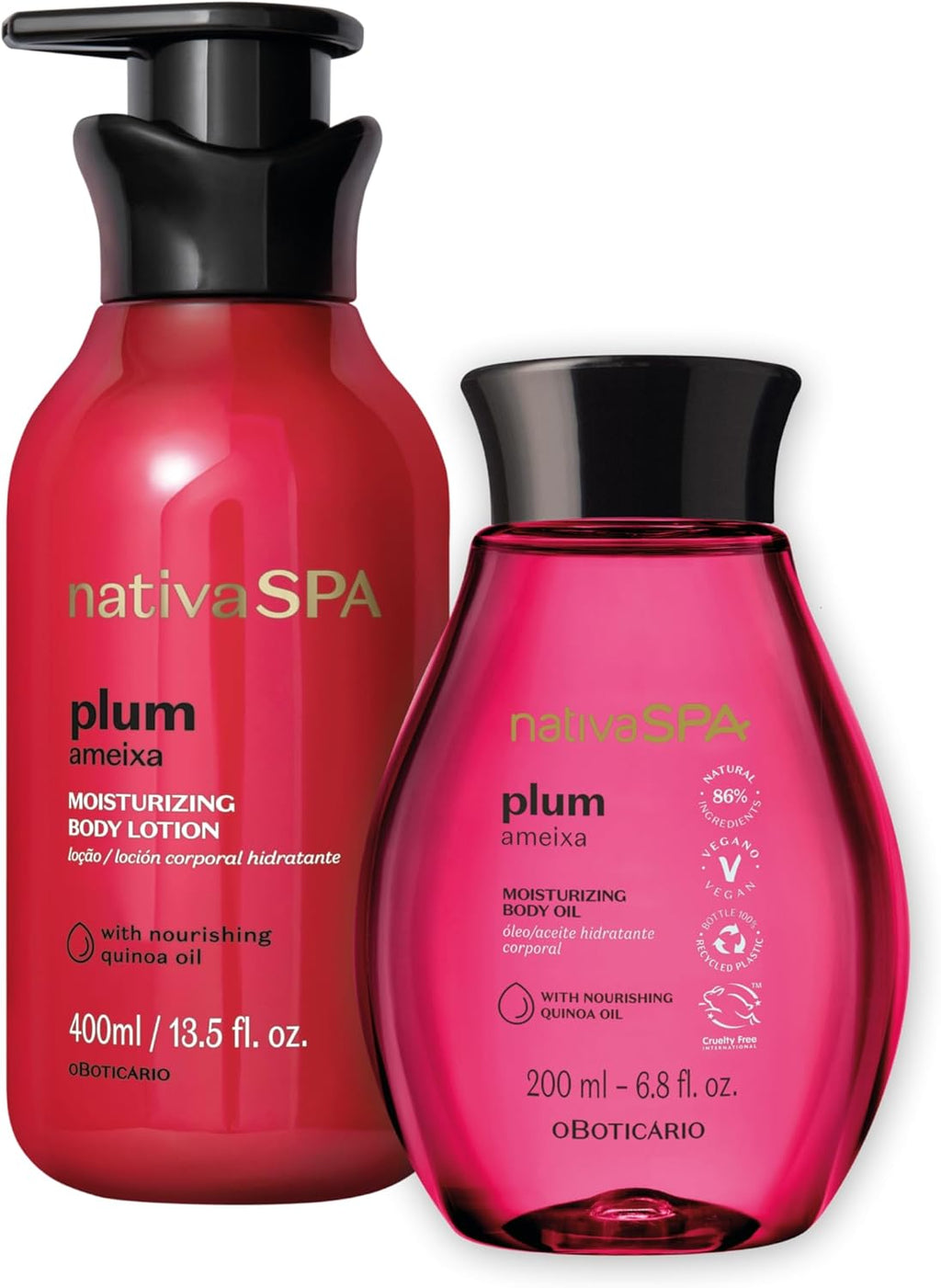 O Boticário Nativa SPA Ciruela Set Regalo Crema Hidratante 400ml + Aceite Corporal 200ml