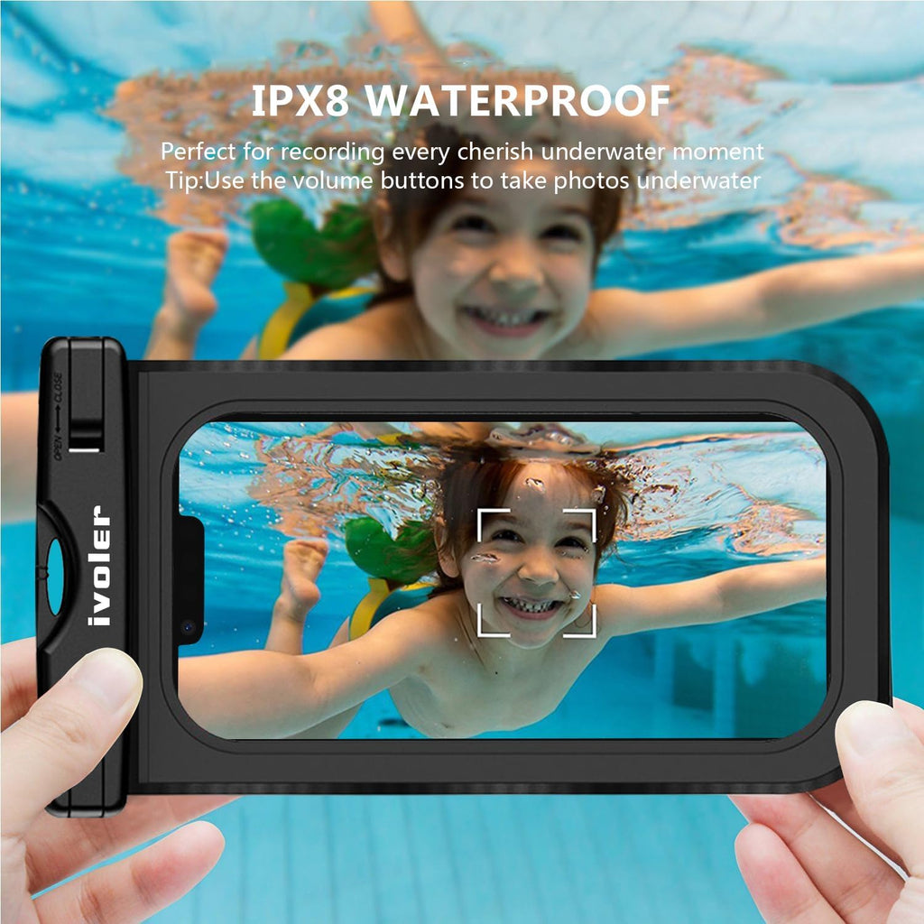 ivoler Set 2 en 1 Bolsa Waterproof + Funda Movil Impermeable - Playa y Deporte