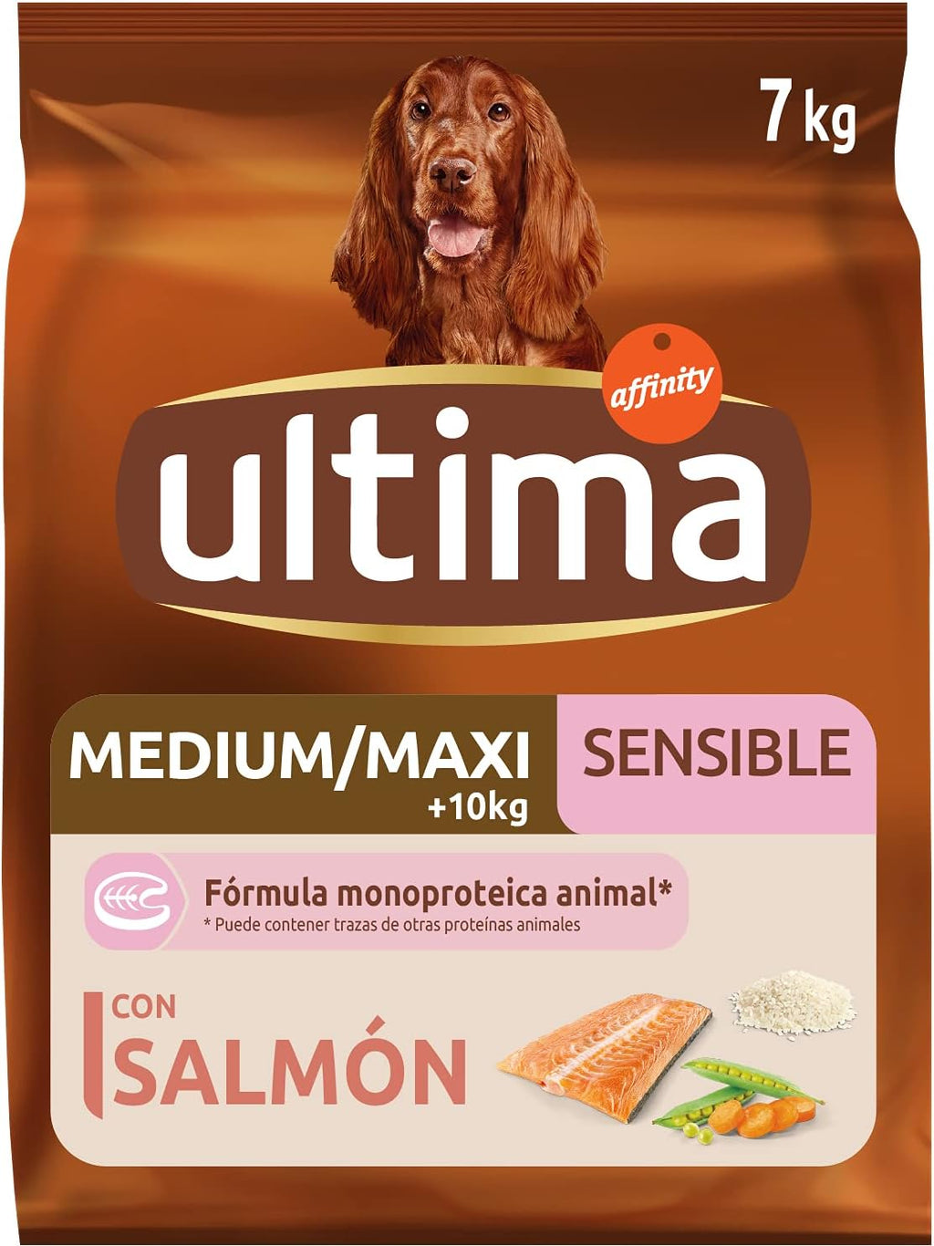 Pienso Ultima Wellness Digestive Salmón 7 kg – Perros Medianos y Grandes, Digestión Sensible, Sin Trigo ni Soja