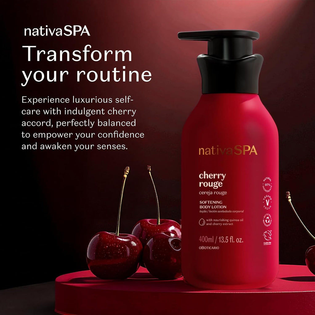 O Boticário Nativa SPA Cereza Rouge Loción Corporal Hidratante 400ml