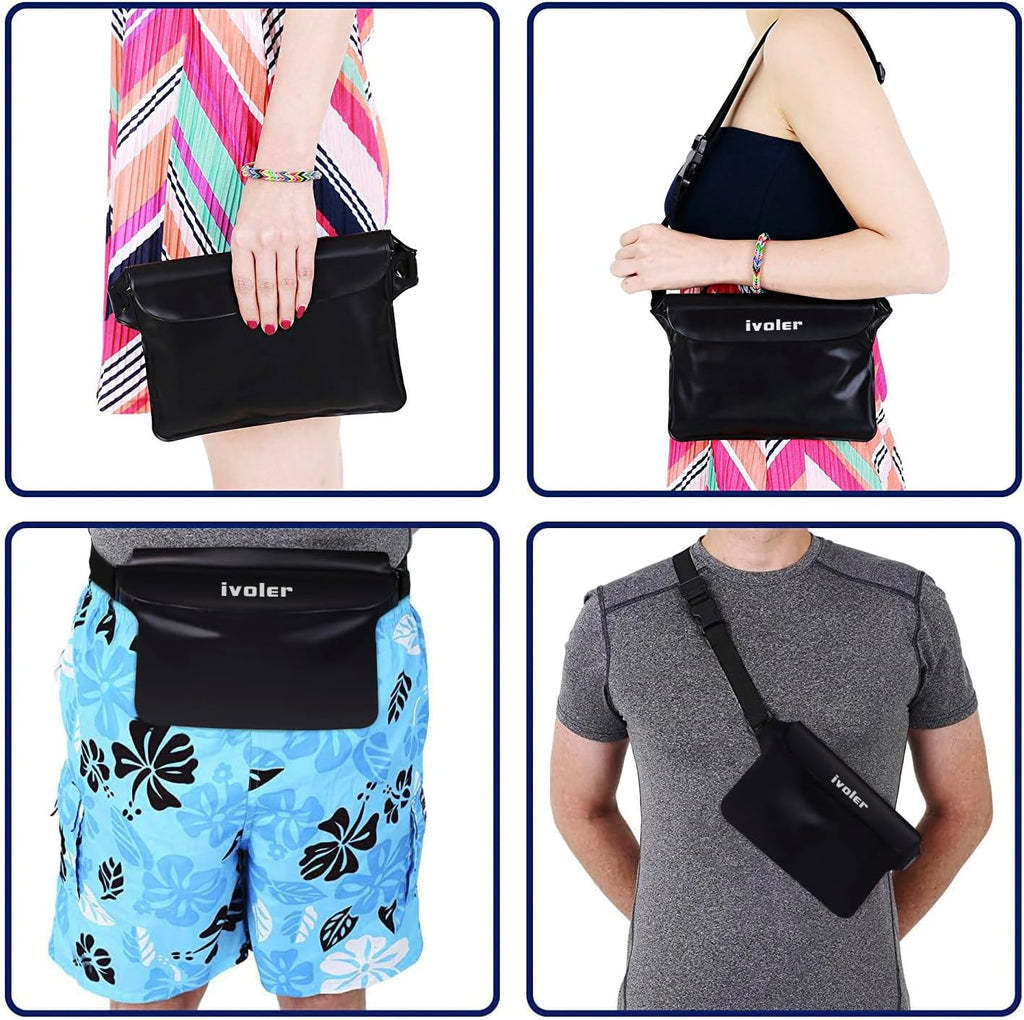 ivoler Set 2 en 1 Bolsa Waterproof + Funda Movil Impermeable - Playa y Deporte