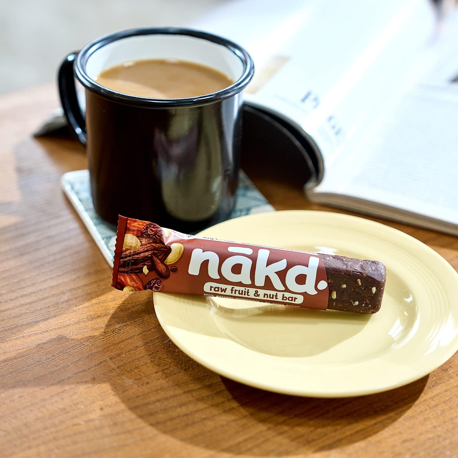 Barritas Nakd Cocoa Delight 18 x 35 g – Fruta y Frutos Secos Crudos, Sin Azúcar Añadido, Veganas