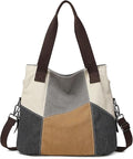 Bolso de Lona Mujer Tote Bandolera Shopper - Ligero y Versatil