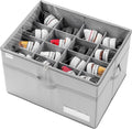 LUVHOMEE Organizador de Zapatos para Armario - 16 Pares, Caja Transparente con Cremallera