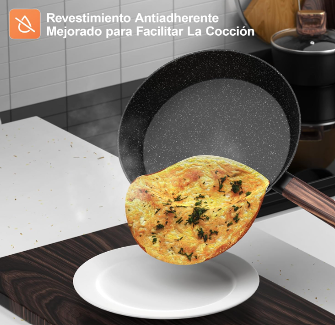 Batería de Cocina 11 Piezas Antiadherente Aluminio - Topbooc