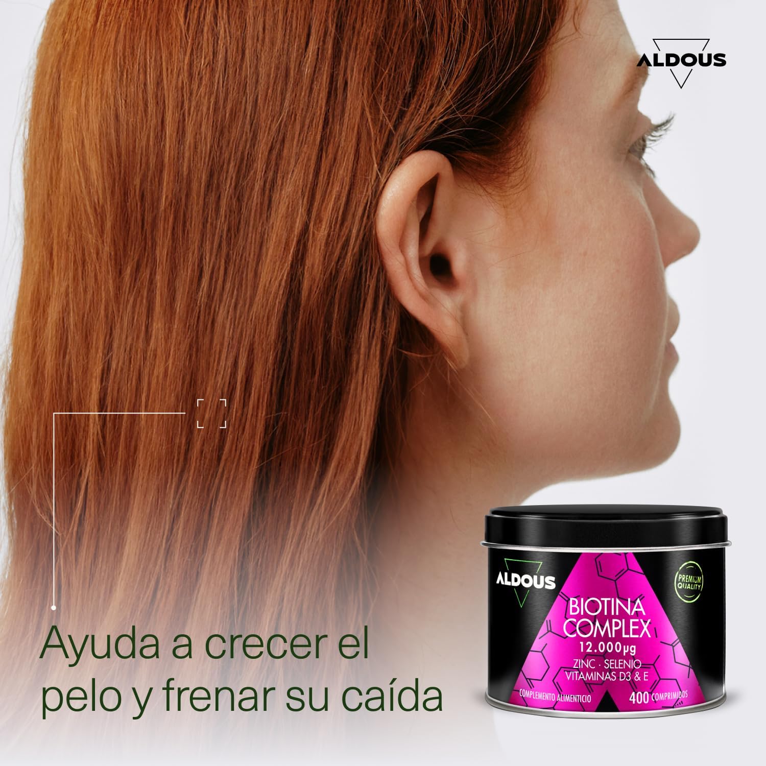 Biotina + Zinc + Selenio | Cabello, Piel y Uñas – Aldous