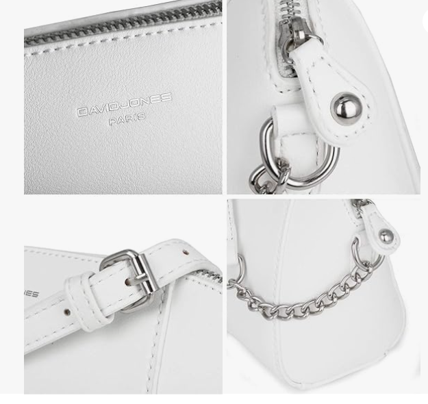 David Jones Bolso Bandolera Pequeño para Mujer - Cadena Cuero PU Elegante