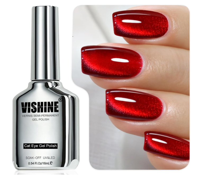 Vishine Esmalte Semipermanente Ojo de Gato 16ml - Efecto Galaxia Holográfica Cat Eye