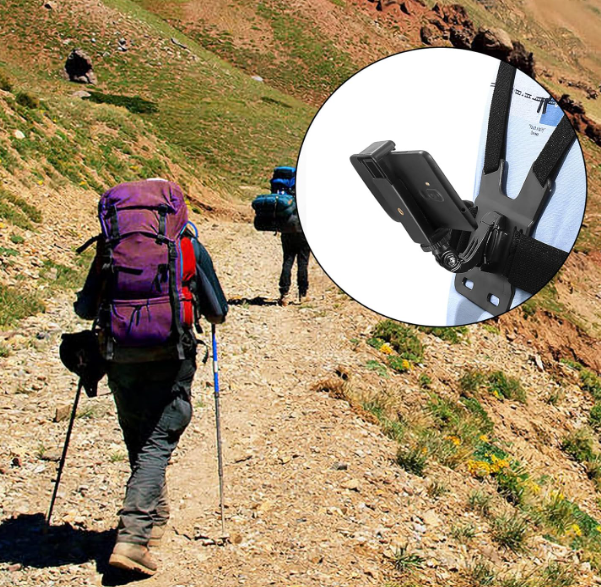 Fulushouxi Soporte de Correa de Pecho para Móvil y Cámara GoPro - Arnes Ajustable