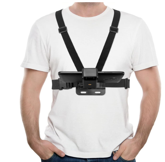 Fulushouxi Soporte de Correa de Pecho para Móvil y Cámara GoPro - Arnes Ajustable