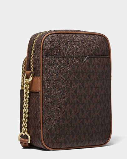 Michael Kors Jet Set Travel Bolsa Bandolera con Logo - PVC y Cuero