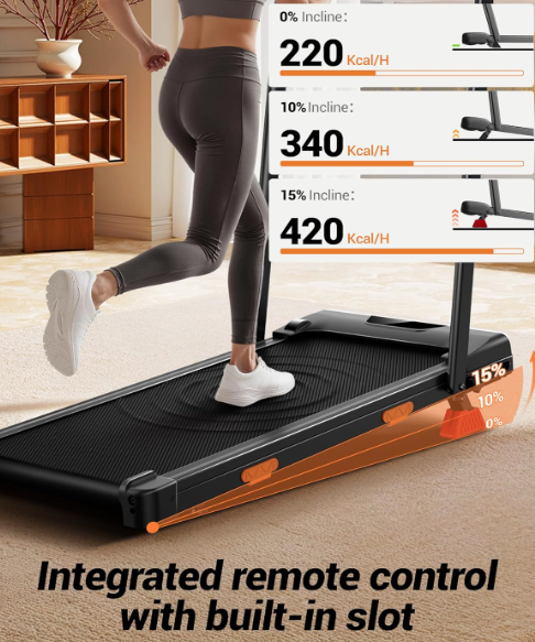 Cinta de Correr Plegable con Inclinación y Motor Silencioso 2.5HP