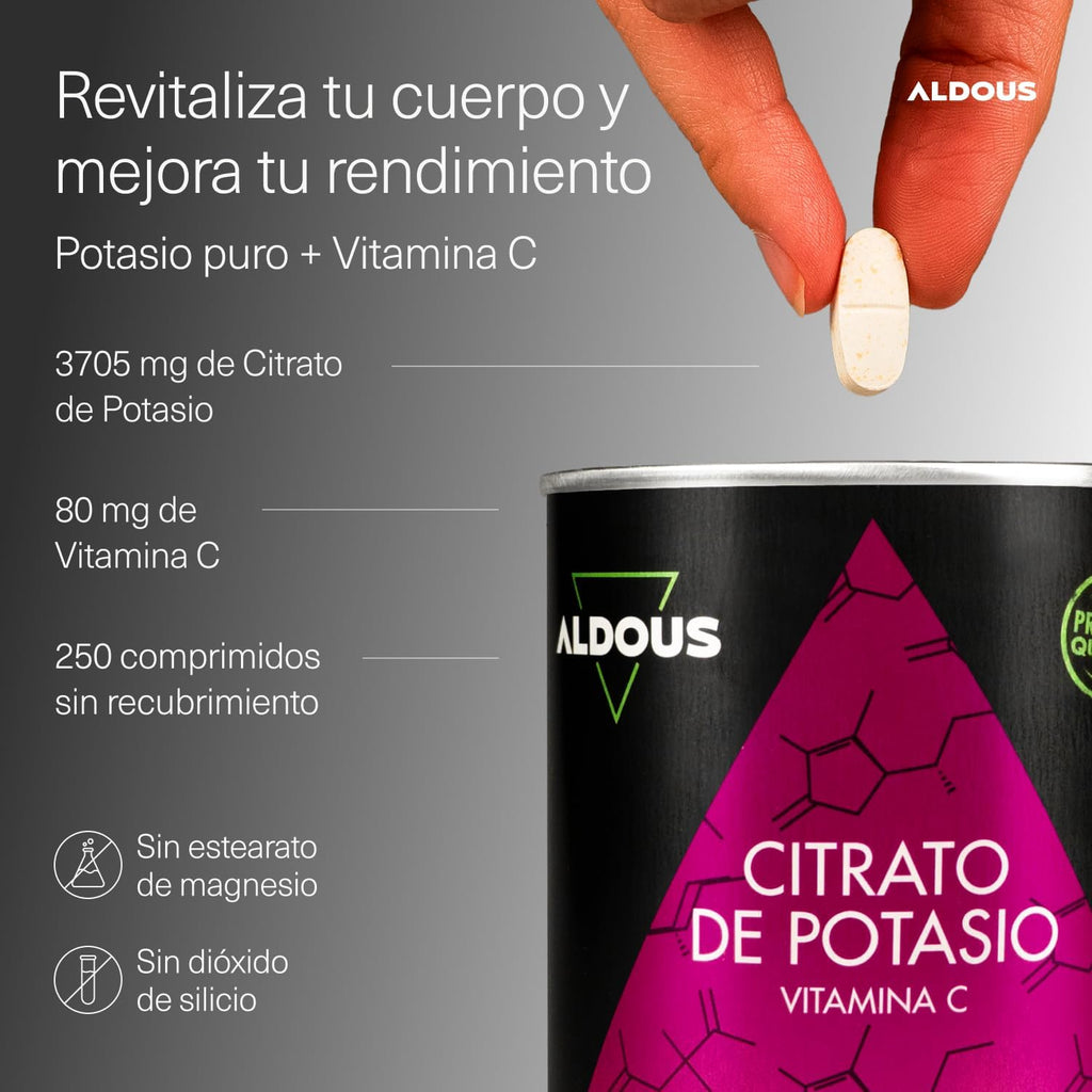 Citrato de Potasio + Vitamina C | Músculos y Tensión – Aldous