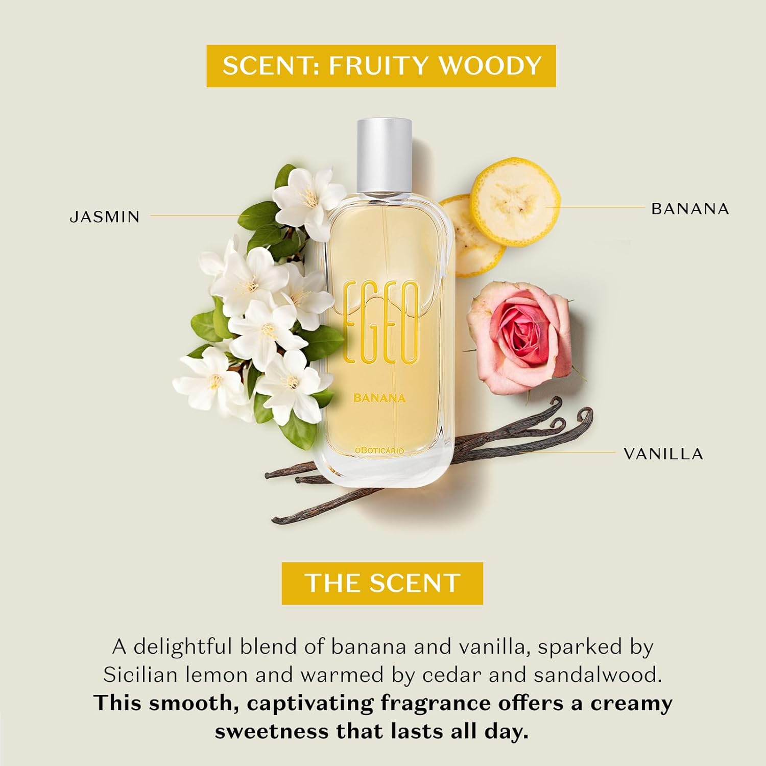 Egeo Banana EDT 100ml | Perfume Unisex Frutal Gourmand – O Boticario