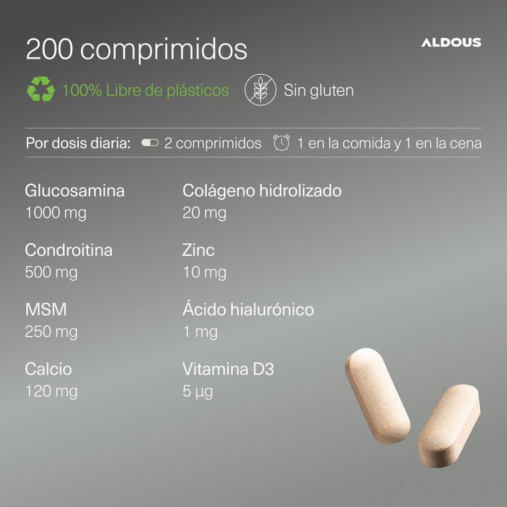 Glucosamina Condroitina MSM | Articulaciones y Huesos – Aldous