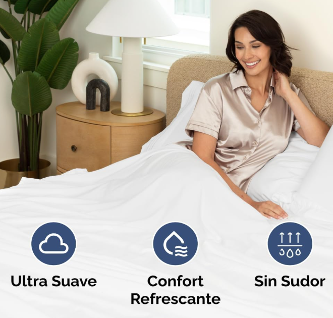 Juego de Sabanas 4 Piezas Cama 180x200 Microfibra Blanco - CGK Unlimited