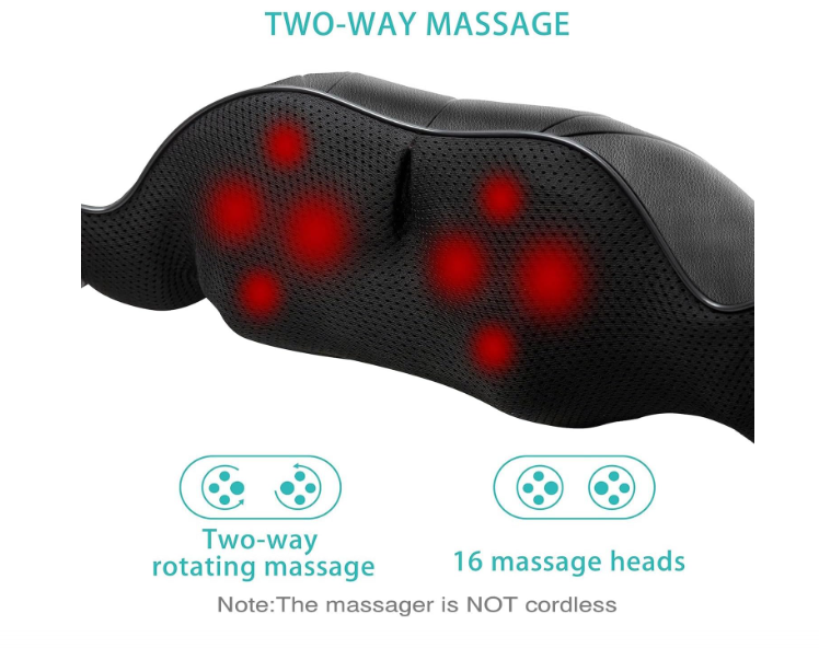 Masajeador Cervical y Espalda AERLANG con Calor Relajante