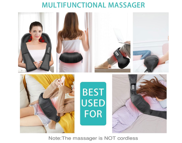 Masajeador Cervical y Espalda AERLANG con Calor Relajante