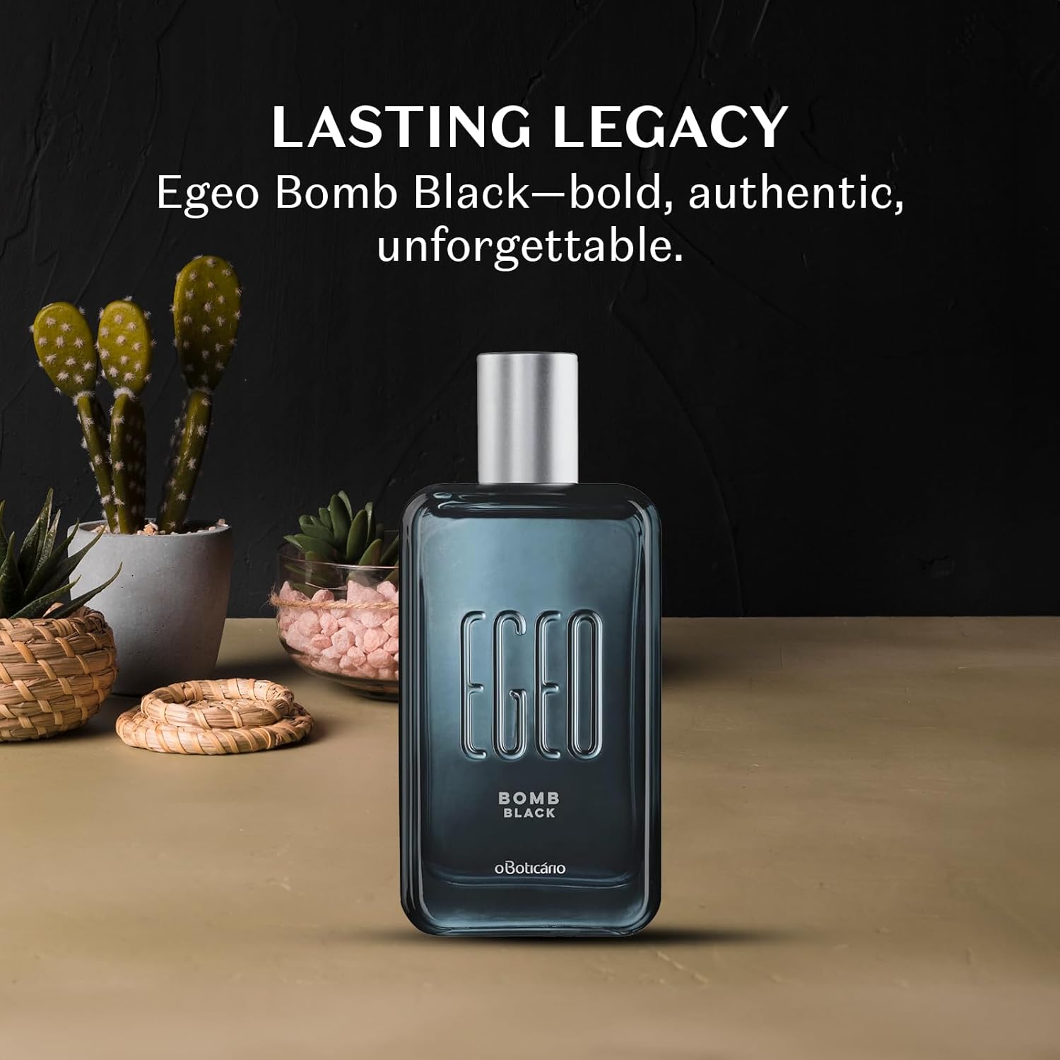 Egeo Bomb Black EDT 90ml | Perfume Hombre Cuero y Caramelo – O Boticario