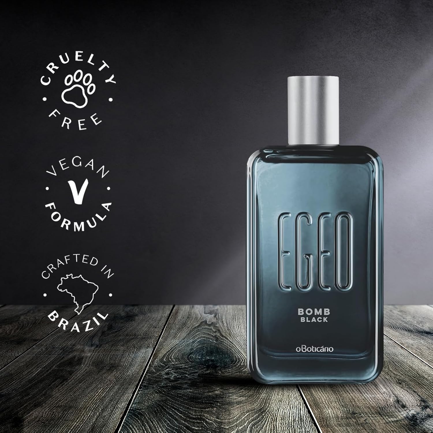 Egeo Bomb Black EDT 90ml | Perfume Hombre Cuero y Caramelo – O Boticario