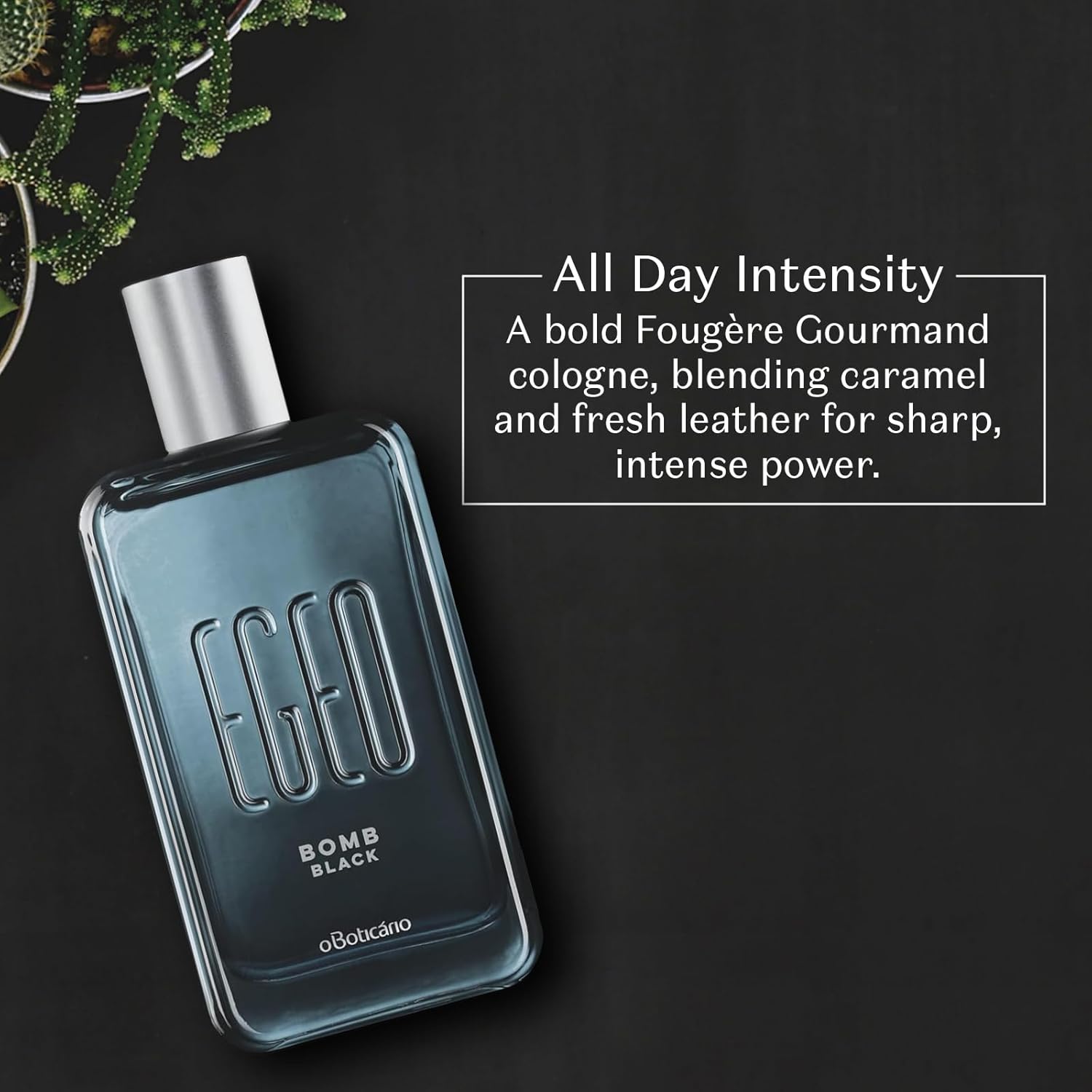 Egeo Bomb Black EDT 90ml | Perfume Hombre Cuero y Caramelo – O Boticario