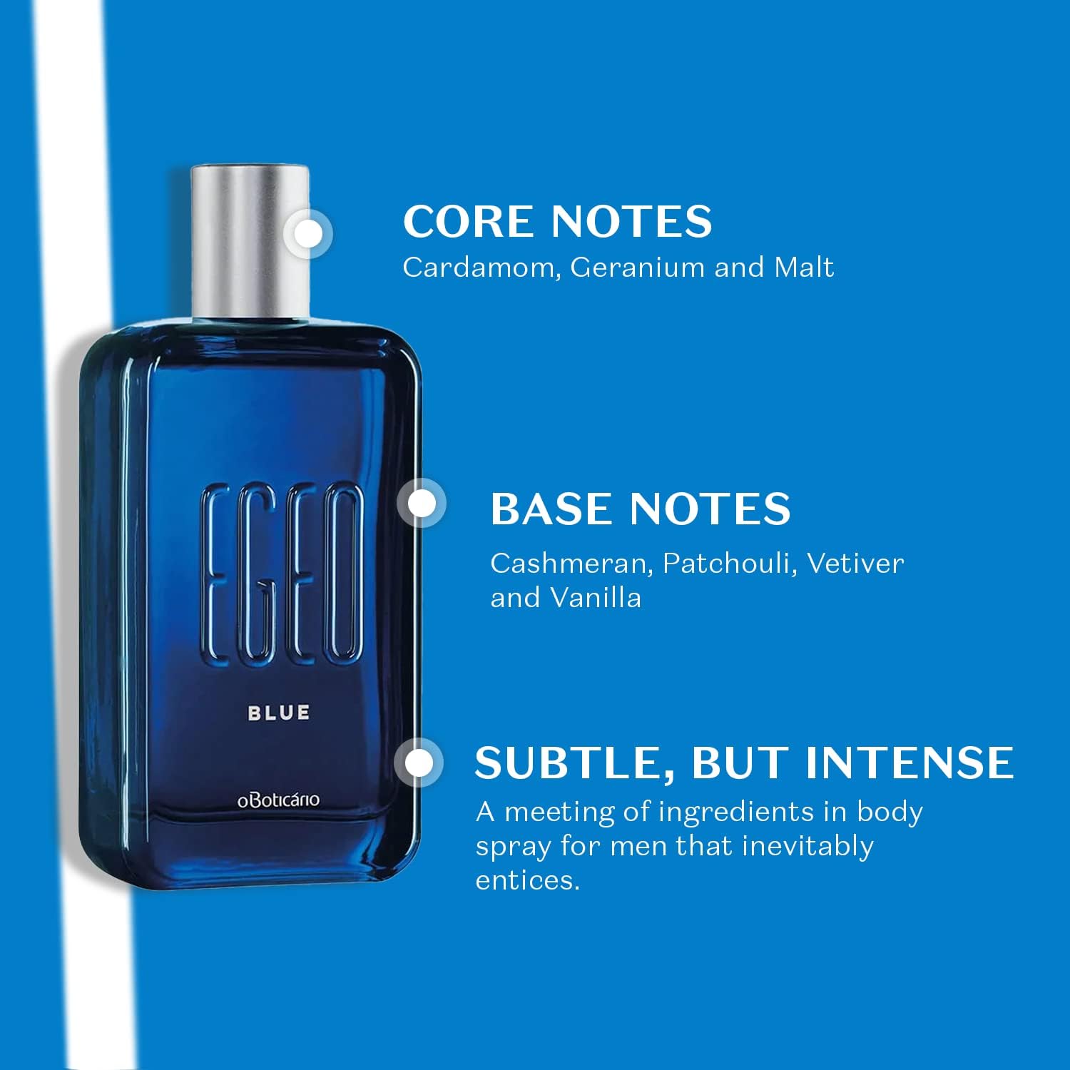 Egeo Blue EDT 90ml | Perfume Hombre Amaderado – O Boticario