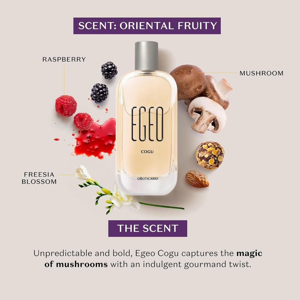 Egeo Cogu Champignon Crème EDT 90ml | Perfume Unisex Gourmand – O Boticario