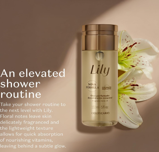 O Boticário Lily Set Regalo Perfume y Cuidado de la Piel con 3 Productos