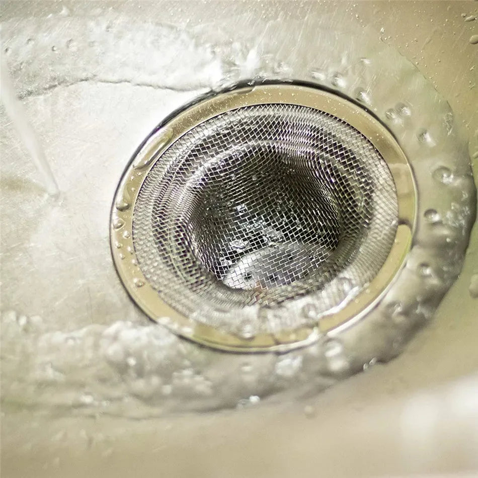Kitchen Sink Filter Stainless Steel Mesh Sink Strainer Filter Bathroom Sink Strainer Drain Hole Filter Sewer Screen Strainers