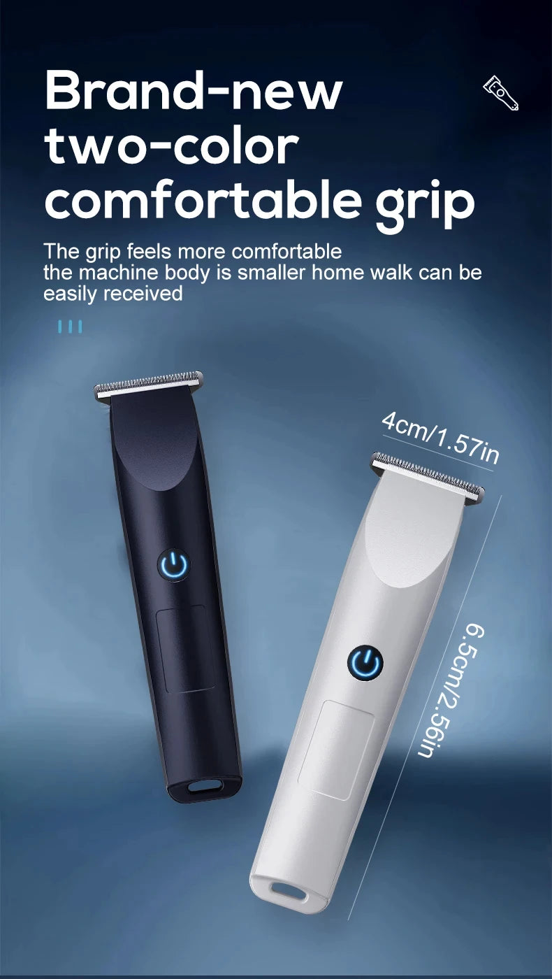 Electric Hair Clipper with Adjustable Cutter Head, USB Charging Design for Hair & Beard Trimming, Cordless Grooming Tool