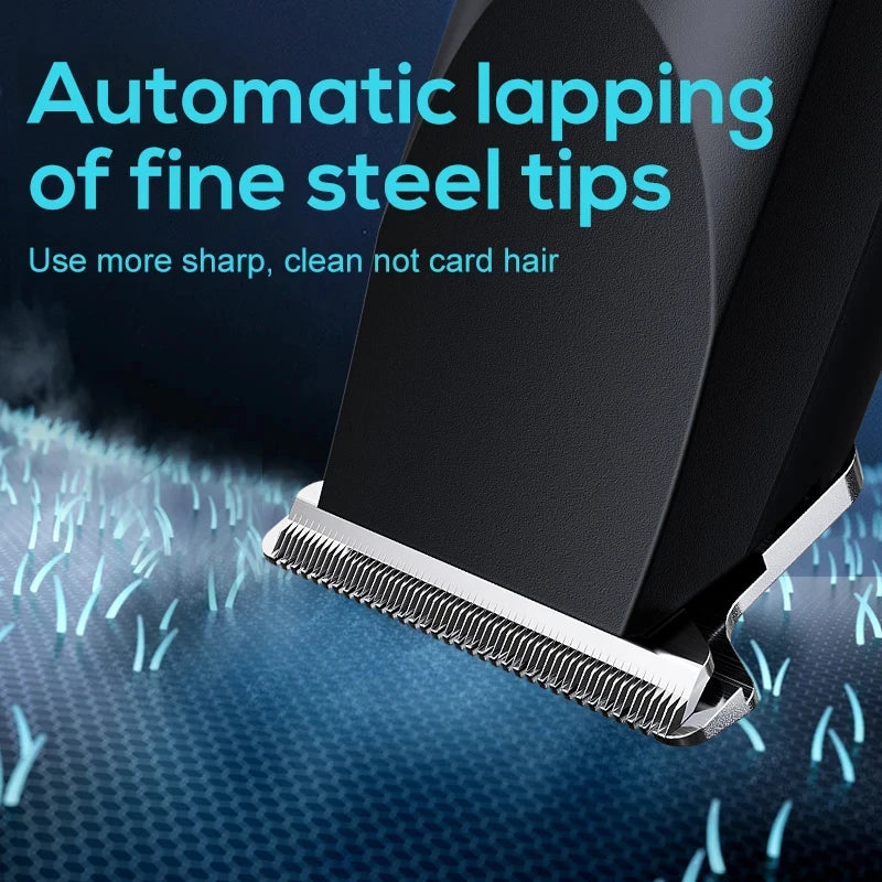 Electric Hair Clipper with Adjustable Cutter Head, USB Charging Design for Hair & Beard Trimming, Cordless Grooming Tool